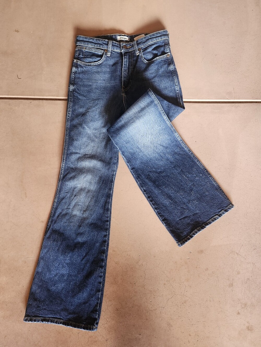 Wrangler Westward 626 High Rise Bootcut Dark Denim Jeans 26 x 28 Western Cowgirl